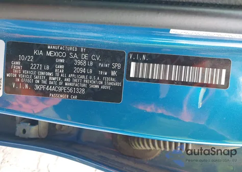 2023 Kia Forte Gt z USA, uszkodzony, nr VIN 3KPF44AC9PE561328